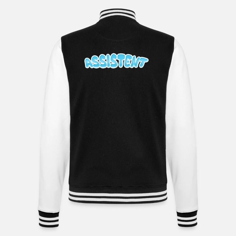 Gift for Assistant - College Sweat Jacket - black/white
