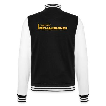 Metal Sculptors - College Sweat Jacket - black/white - Back - Marisol (170cm)