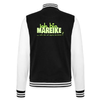 Geschenk für Mareike - College-Sweatjacke - Schwarz/Weiß - Hinten - Marisol (170cm)
