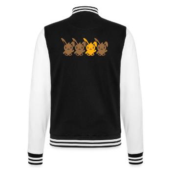 4 Bunny Friends Difference Be Different Different - College Sweat Jacket - black/white - Back - Marisol (170cm)
