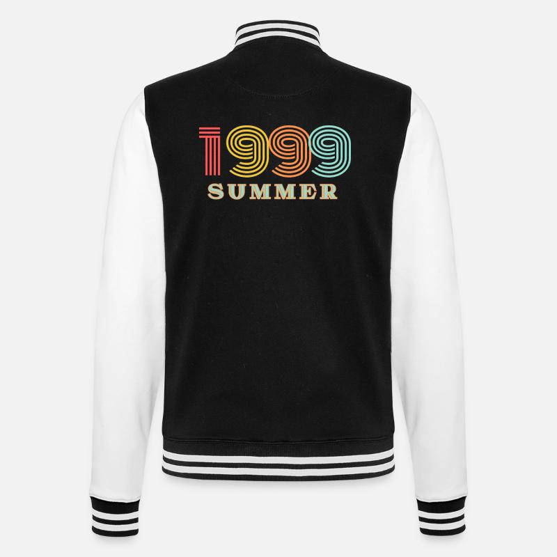 Summer 99 - College-Sweatjacke - Schwarz/Weiß