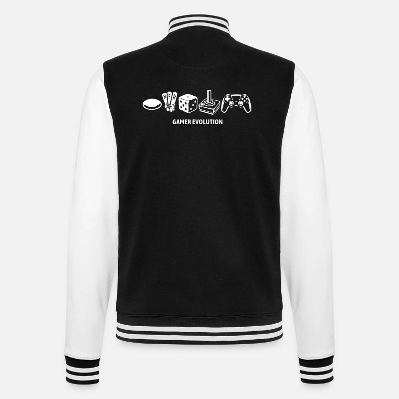 Controller Evolution | Gamers - College Sweat Jacket - black/white