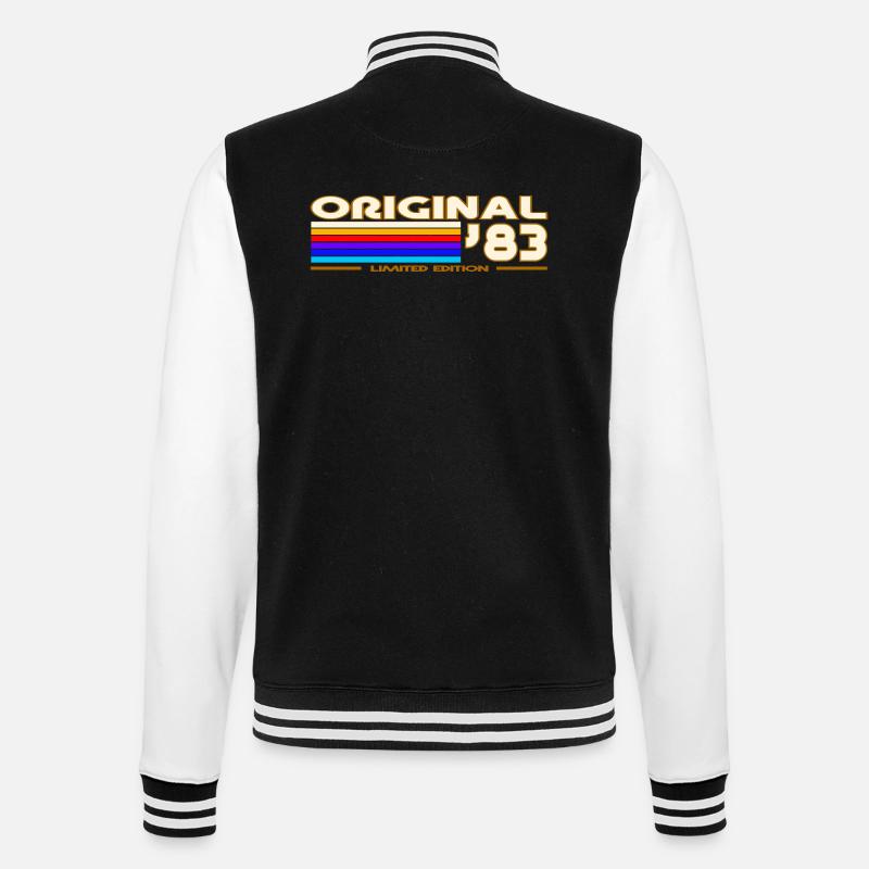 Originales 83 Rainbow Retro-Logo - College-Sweatjacke - Schwarz/Weiß