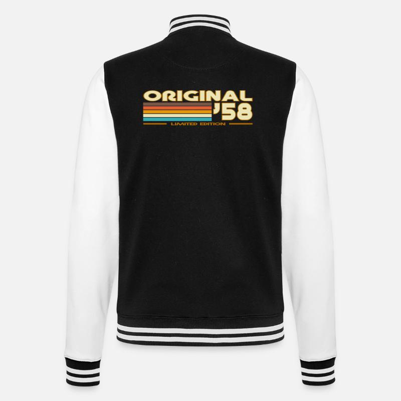 Original 58 Arc-en-Ciel rétro - Veste Teddy - noir/blanc