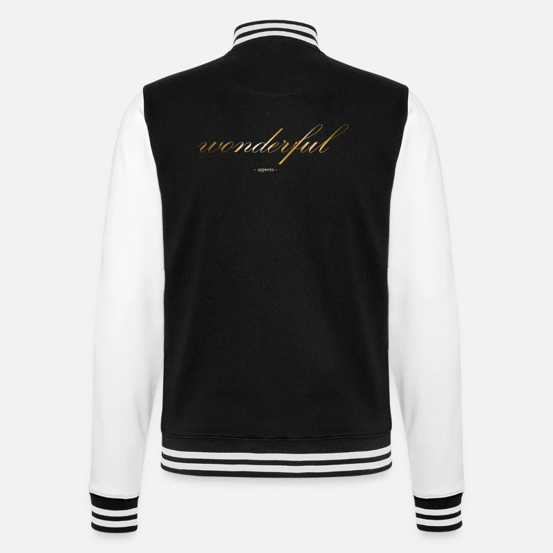 Wonderful - College Sweat Jacket - black/white