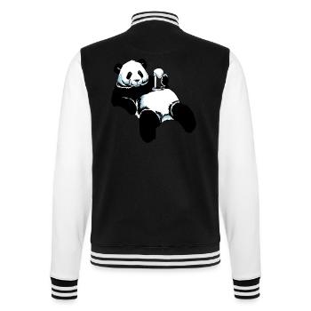 Partnershirt Panda - Papa - College Sweat Jacket - black/white - Back - Marisol (170cm)