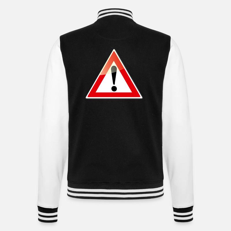 achtung - College-Sweatjacke - Schwarz/Weiß