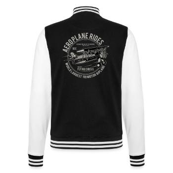 Aeroplane Rides - College Sweat Jacket - black/white - Back - Marisol (170cm)