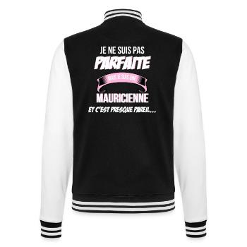 Mauricienne cadeau humour - Veste Teddy - noir/blanc - Dos - Marisol (170cm)