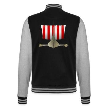 Voile de bateau pagaie bateau à rames segelboot71 - Veste Teddy - noir/gris chiné - Dos - Marisol (170cm)
