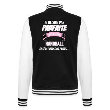 Handball cadeau humour - Veste Teddy - noir/blanc - Dos - Marisol (170cm)