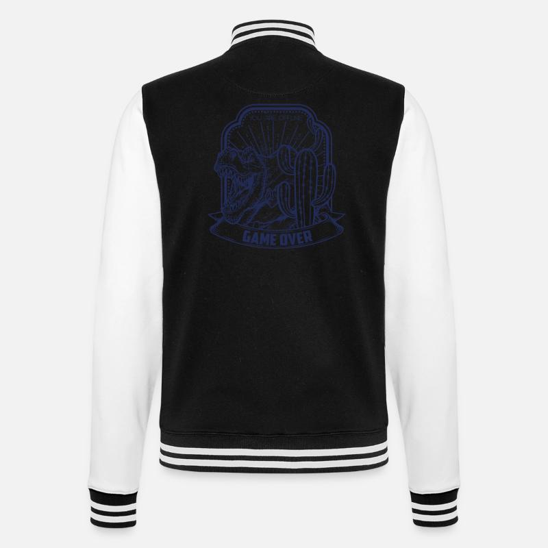 T Rex - College-Sweatjacke - Schwarz/Weiß