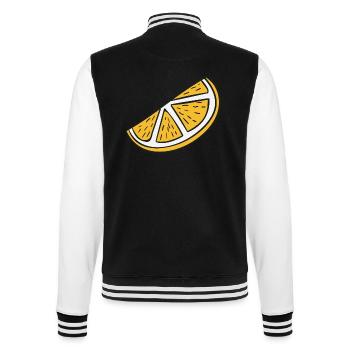 orange slice - College Sweat Jacket - black/white - Back - Marisol (170cm)
