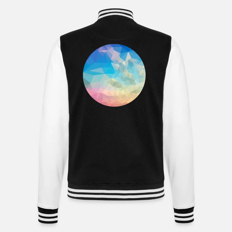 abstract - College Sweat Jacket - black/white