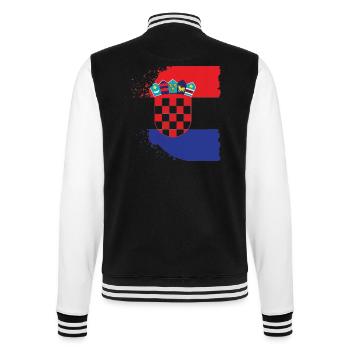 Kroatien Kroatisch Hrvatska Kroaten Kroaten Kroaten - College-Sweatjacke - Schwarz/Weiß - Hinten - Marisol (170cm)
