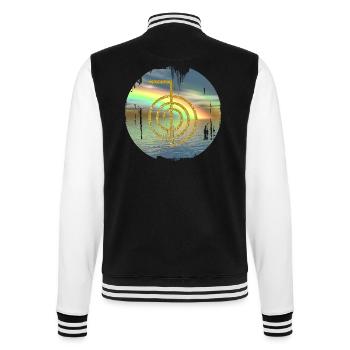 cho ku rei gold before rainbow - College Sweat Jacket - black/white - Back - Marisol (170cm)