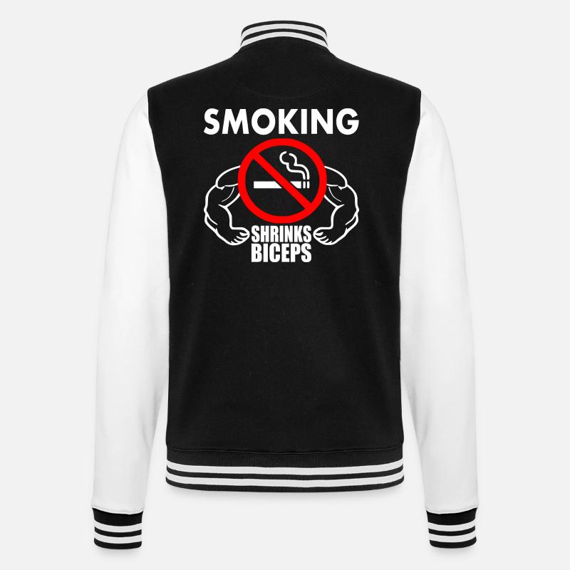 Smoking shrinks the biceps - Veste Teddy - noir/blanc