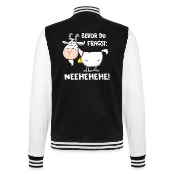 Bevor du fragst - College-Sweatjacke - Schwarz/Weiß - Hinten - Marisol (170cm)