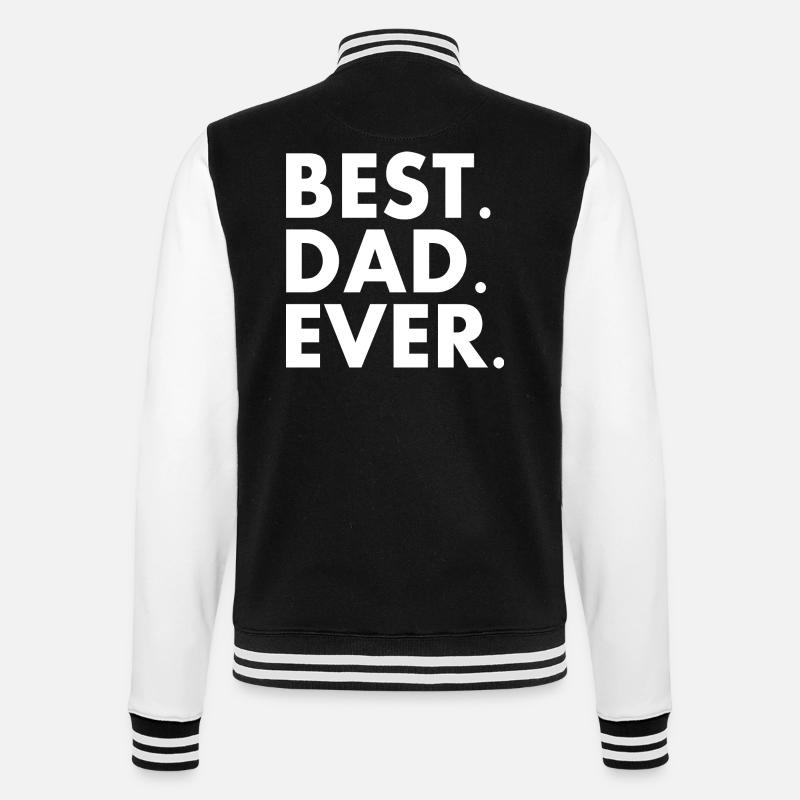 Best dad ever - College Sweat Jacket - black/white