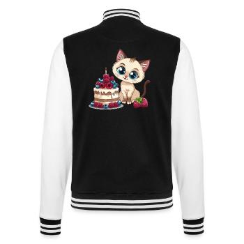 Tarte au chat Gâteau Bec sucré Grignotage Cuisson Sucré - Veste Teddy - noir/blanc - Dos - Marisol (170cm)