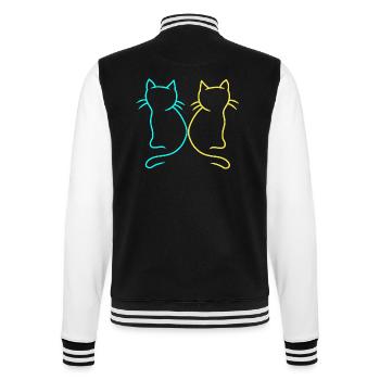 Chat chats Ukraine animaux protection des animaux - Veste Teddy - noir/blanc - Dos - Marisol (170cm)