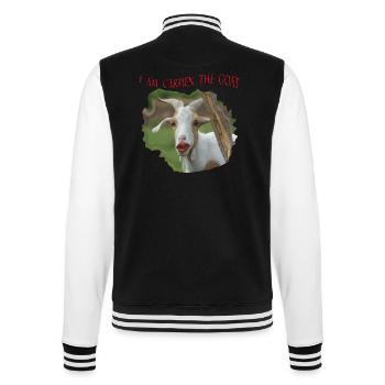 Ziege Carmen Geiss Parodie die Geissens m.a.m.b.a - College-Sweatjacke - Schwarz/Weiß - Hinten - Marisol (170cm)