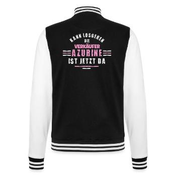 Verkäufer Azubine Ausbildung Lehre Verkäuferin - College-Sweatjacke - Schwarz/Weiß - Hinten - Marisol (170cm)