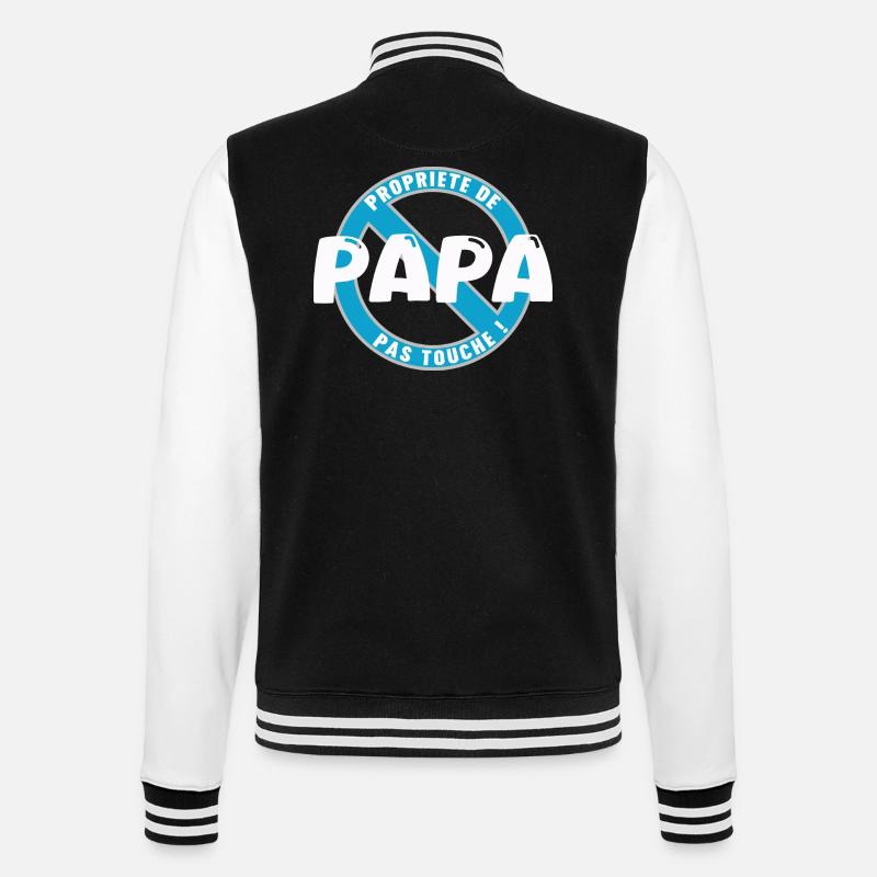 Papas Eigentum, weiß - College-Sweatjacke - Schwarz/Weiß