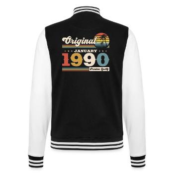 35ème Anniversaire Original Janvier 1990 Millésime 90's - Veste Teddy - noir/blanc - Dos - Marisol (170cm)
