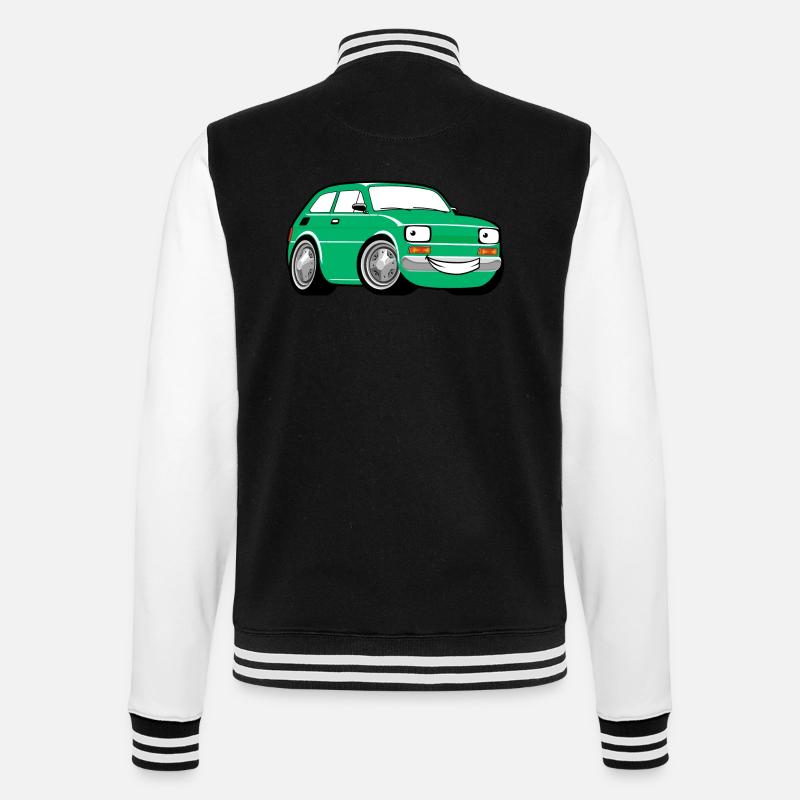 voiture de course vert dessin animé enfant en bas âge classique - Veste Teddy - noir/blanc
