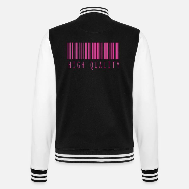HAUTE QUALITÉ BARCODE ROSE - Veste Teddy - noir/blanc