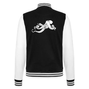 squid giant octopus octopus octopus squid sepia fish - College Sweat Jacket - black/white - Back - Marisol (170cm)