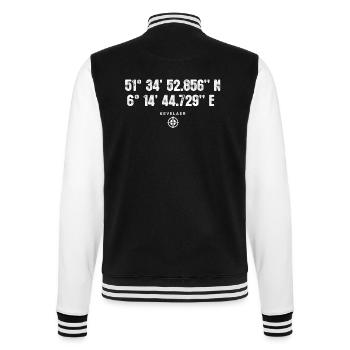 Kevelaer Geocacher Geschenk Standort GPS Stadt - College-Sweatjacke - Schwarz/Weiß - Hinten - Marisol (170cm)