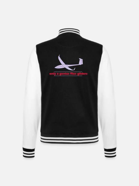 Genie Segelflieger Geschenk gleiten Pilot - College-Sweatjacke - Schwarz/Weiß