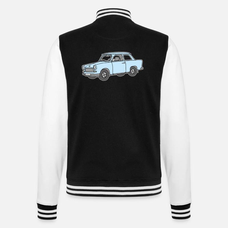 Hellblauer Trabi, Trabant - College-Sweatjacke - Schwarz/Weiß