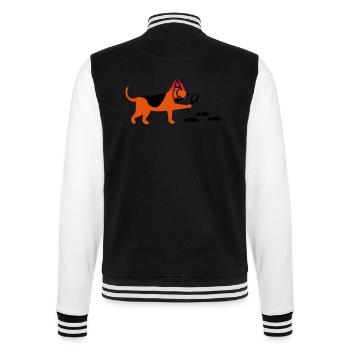 Mantrailer Bluthund Vektor - College-Sweatjacke - Schwarz/Weiß - Hinten - Marisol (170cm)