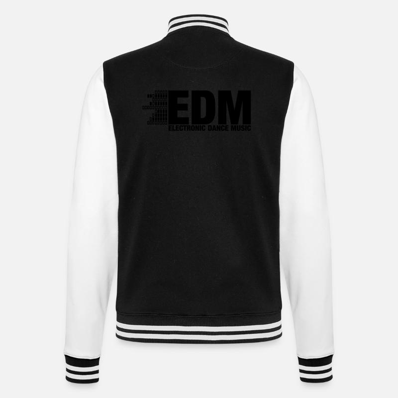 ELECTRO,DUBSTEP,EDM,MUSIC,DANCE,ELECTRONIC,MINIMAL - College Sweat Jacket - black/white