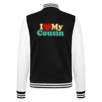 i love my cousin - College-Sweatjacke - Schwarz/Weiß - Hinten - Marisol (170cm)