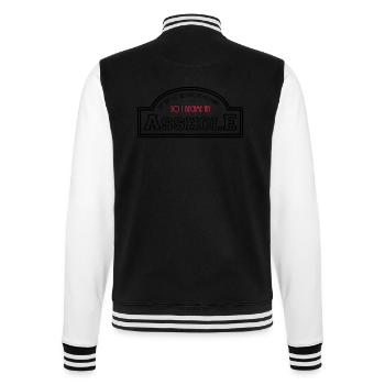 asshole - College Sweat Jacket - black/white - Back - Marisol (170cm)