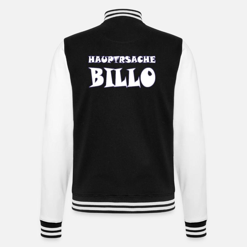main thing billo - College Sweat Jacket - black/white