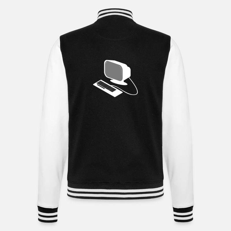 Ordinateur - Veste Teddy - noir/blanc