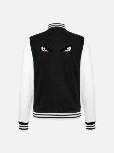 Dangerous evil eyes - College Sweat Jacket - black/white