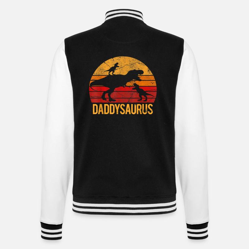 Daddysaurus - College-Sweatjacke - Schwarz/Weiß