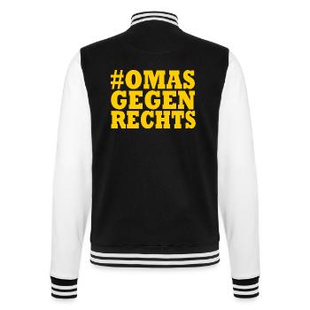 omas gegen rechts - College-Sweatjacke - Schwarz/Weiß - Hinten - Marisol (170cm)