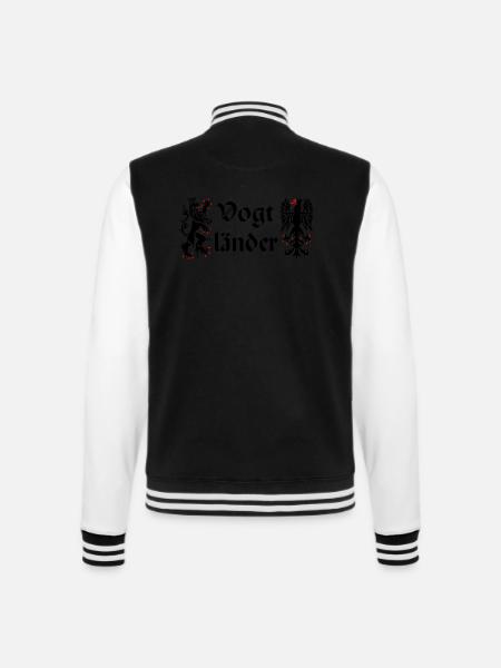 Vogtländer Vogtland Löwe Greif Sachsen Plauen - College-Sweatjacke - Schwarz/Weiß