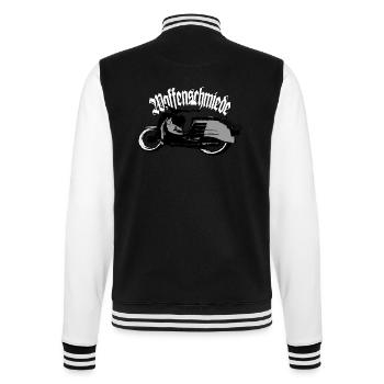 Simson Schwalbe Moped DDR Moped - College-Sweatjacke - Schwarz/Weiß - Hinten - Marisol (170cm)