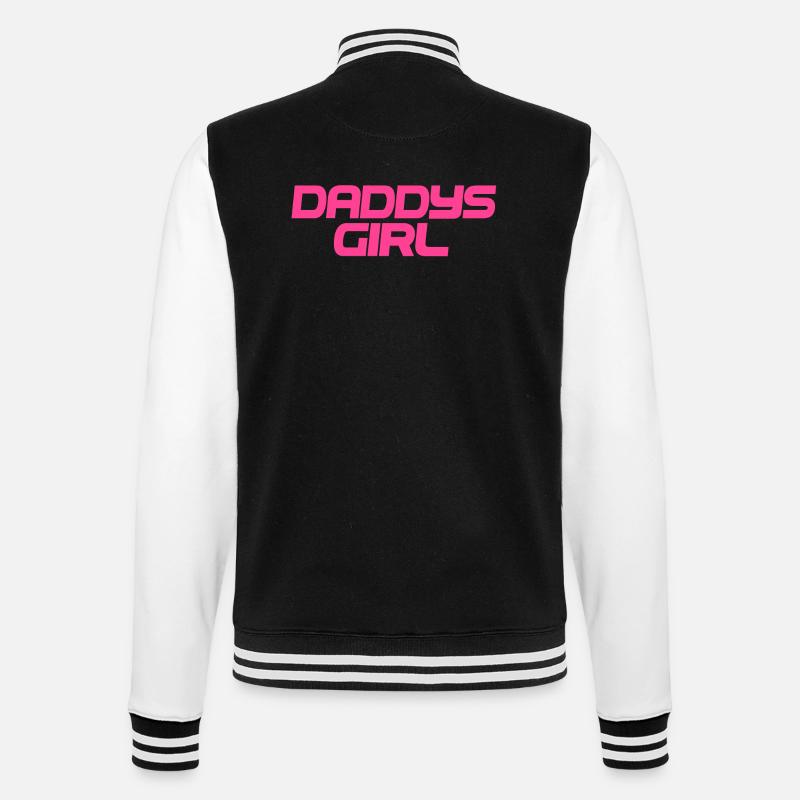 DADDYS MÄDCHEN - College-Sweatjacke - Schwarz/Weiß