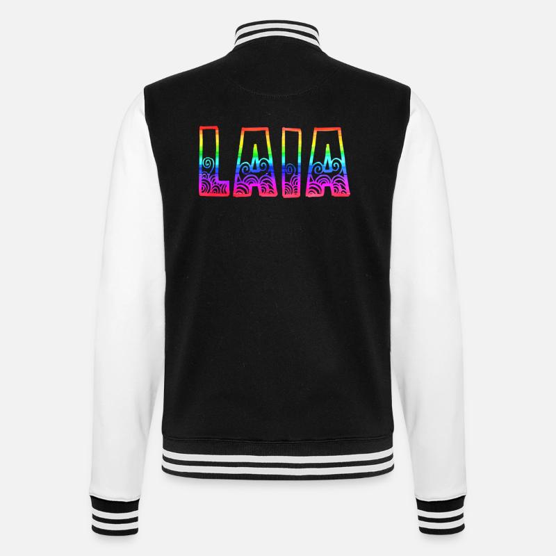 laia rs rainbow - College Sweat Jacket - black/white