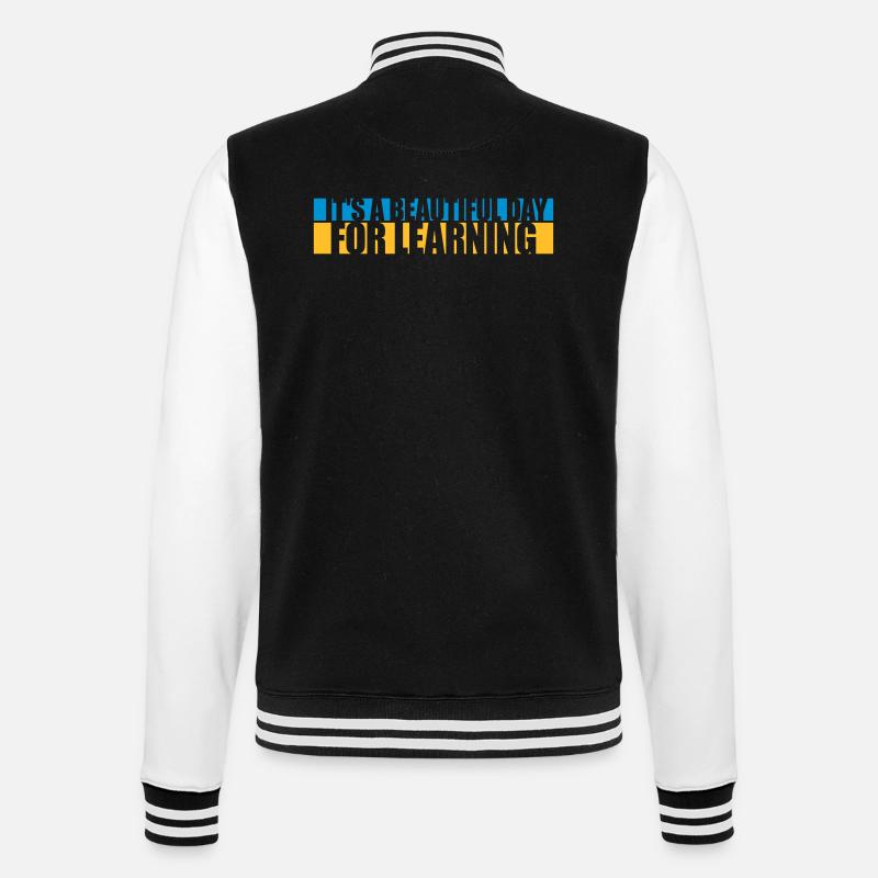 beautiful day for learning - College-Sweatjacke - Schwarz/Weiß