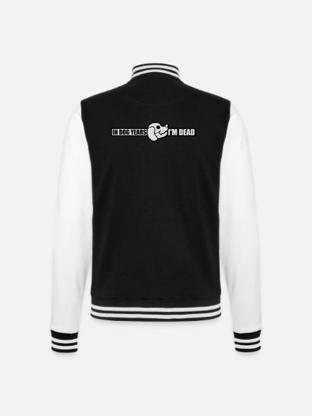 in dog years Dead - College Sweat Jacket - black/white